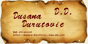 Dušana Durutović vizit kartica